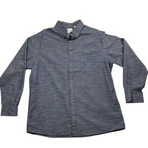 ROWM Long Sleeve Button Down Shirt Mens Size‎ XLT Blue 85% Cotton